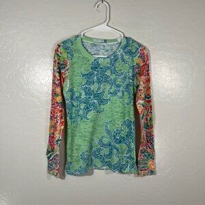 Whimsy Rose Top Womens XS Baby Waffle Thermal Long Sleeve Shirt BOHO